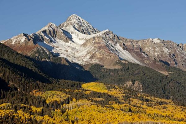 Colorado, San Juan Mts Wilson Peak in autumn